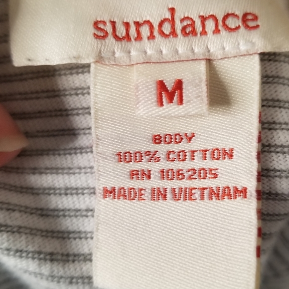 Sundance striped mother of pearl button sweater - Picture 3 of 8